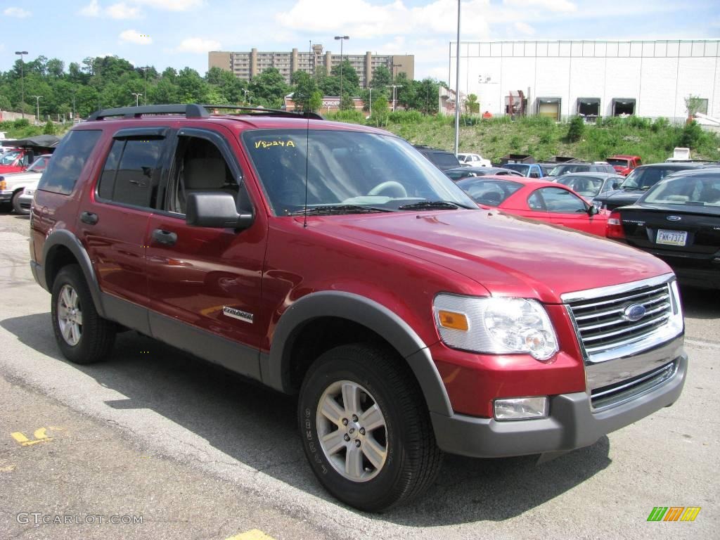 2006 Explorer XLT 4x4 - Redfire Metallic / Stone photo #5