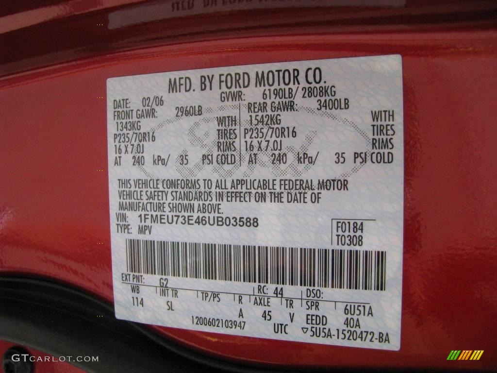 2006 Explorer XLT 4x4 - Redfire Metallic / Stone photo #14