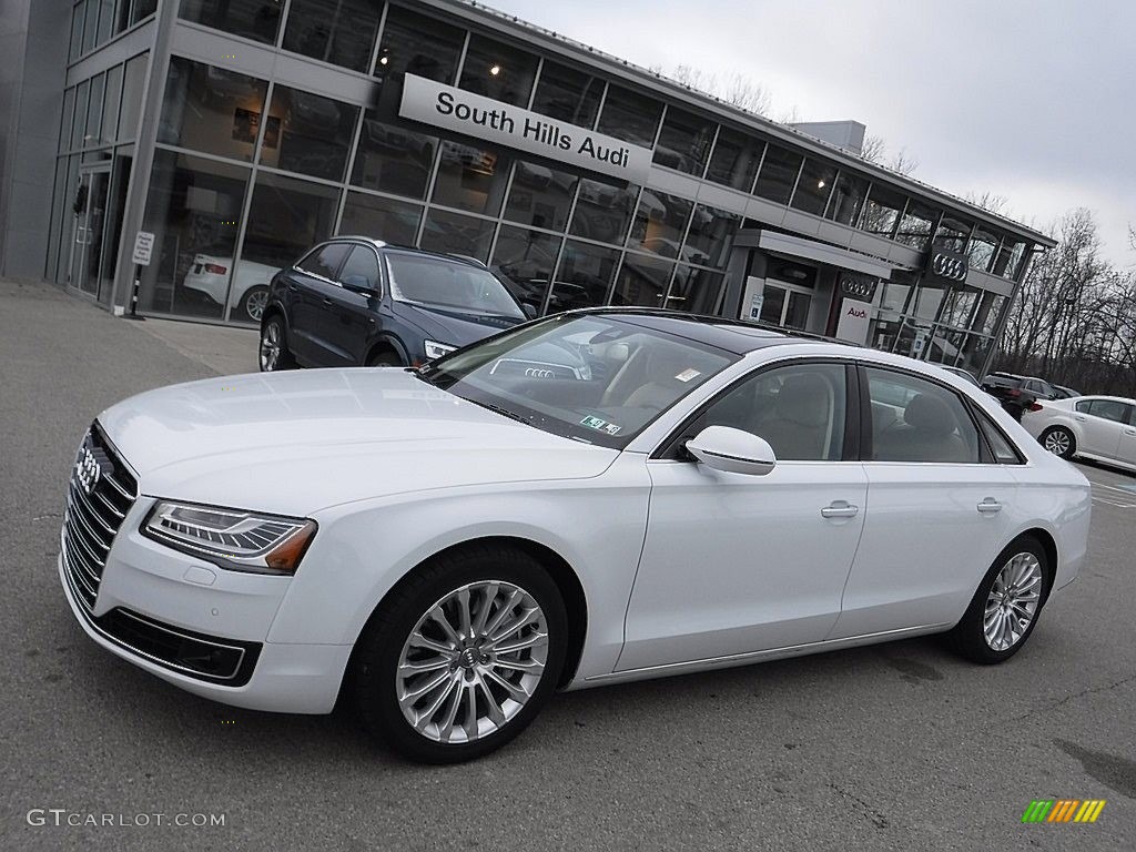 2016 A8 L 3.0T quattro - Ibis White / Velvet Beige photo #1
