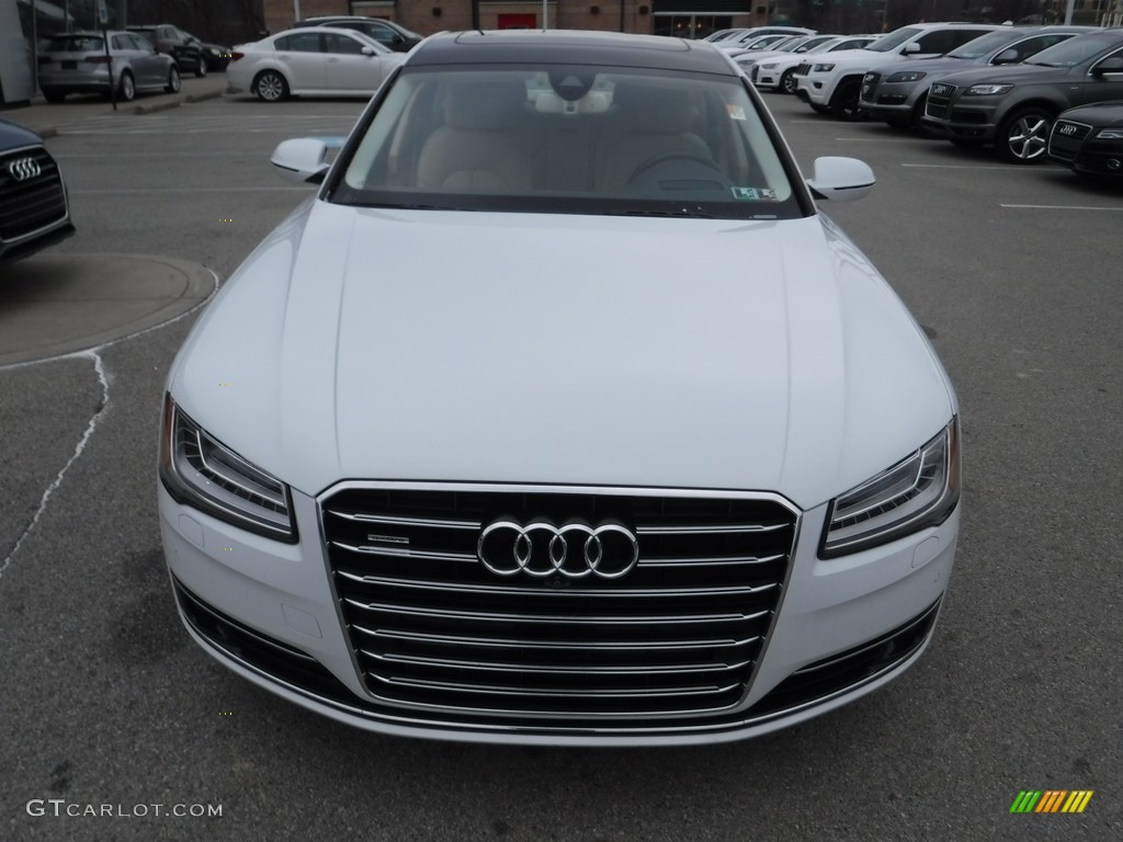 2016 A8 L 3.0T quattro - Ibis White / Velvet Beige photo #6