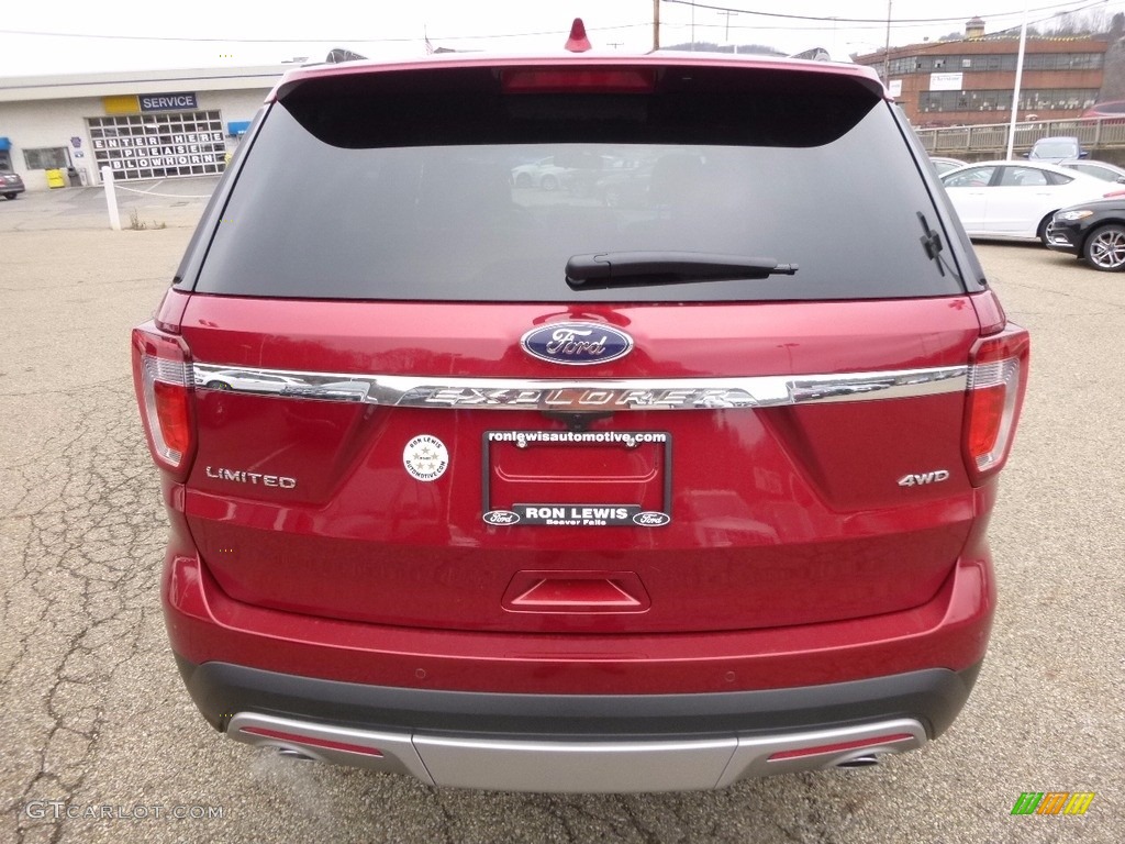 2017 Explorer Limited 4WD - Ruby Red / Medium Light Camel photo #3