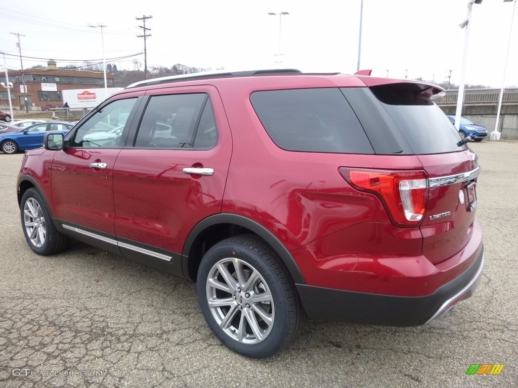 2017 Explorer Limited 4WD - Ruby Red / Medium Light Camel photo #4