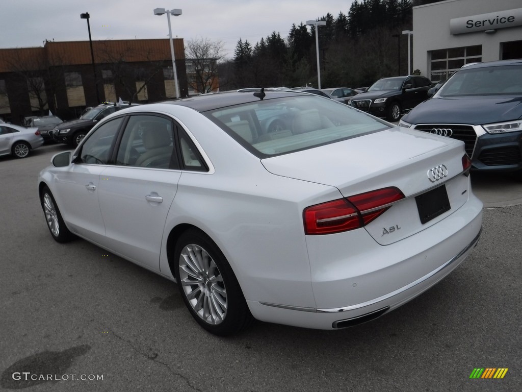 2016 A8 L 3.0T quattro - Ibis White / Velvet Beige photo #15