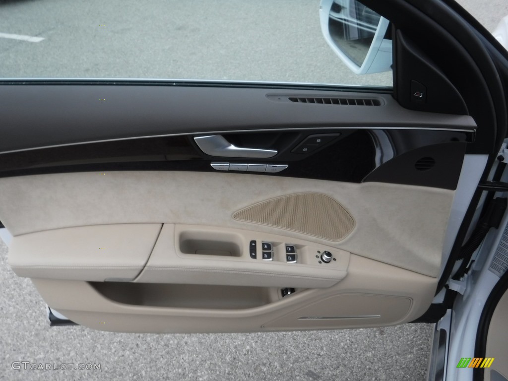 2016 Audi A8 L 3.0T quattro Velvet Beige Door Panel Photo #117487127
