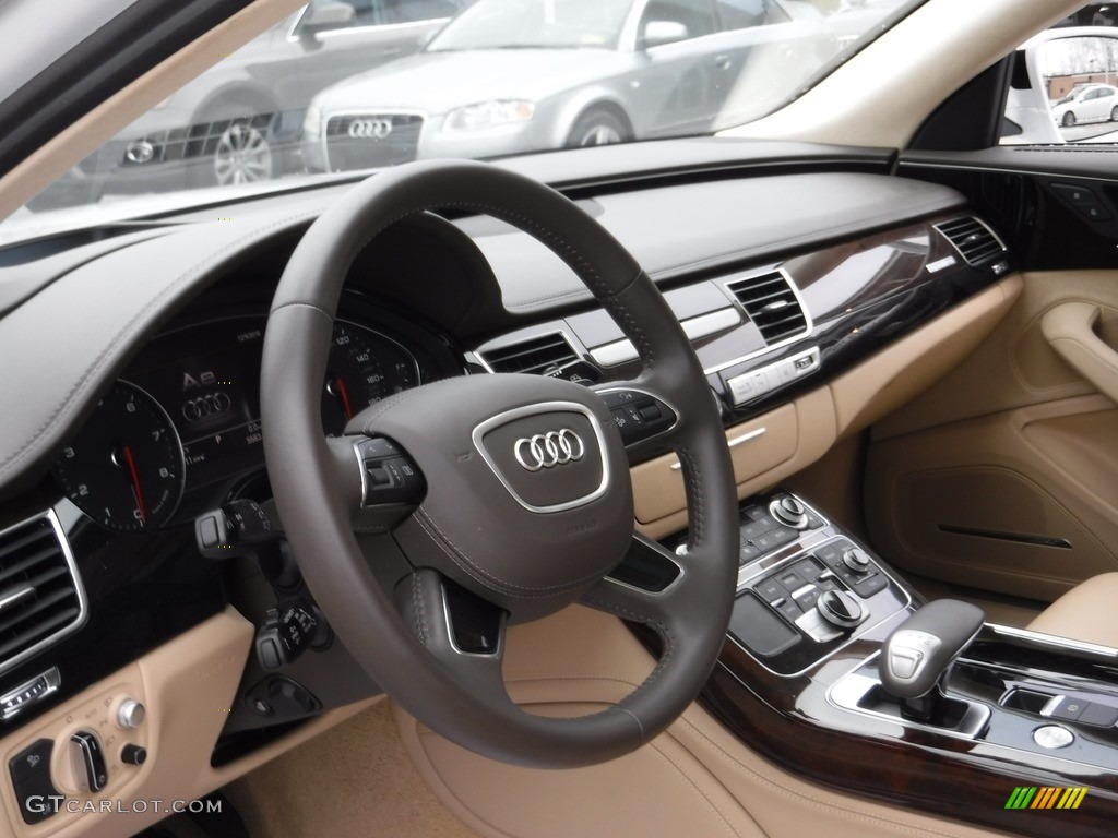 2016 Audi A8 L 3.0T quattro Velvet Beige Dashboard Photo #117487175