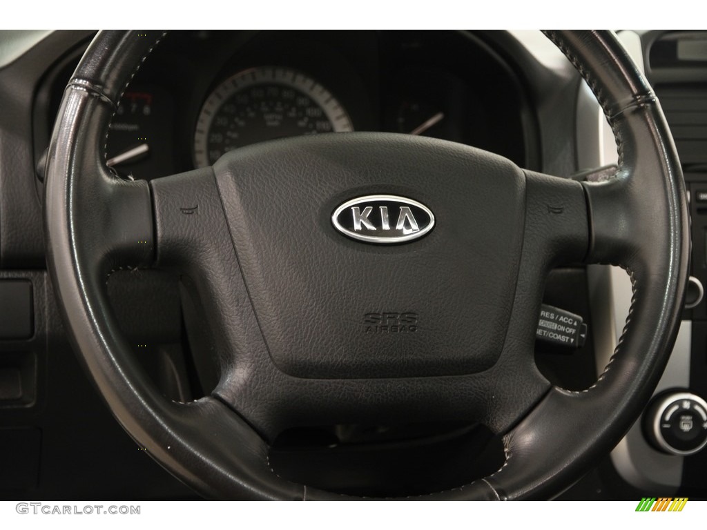 2008 Spectra LX Sedan - Black / Black photo #6