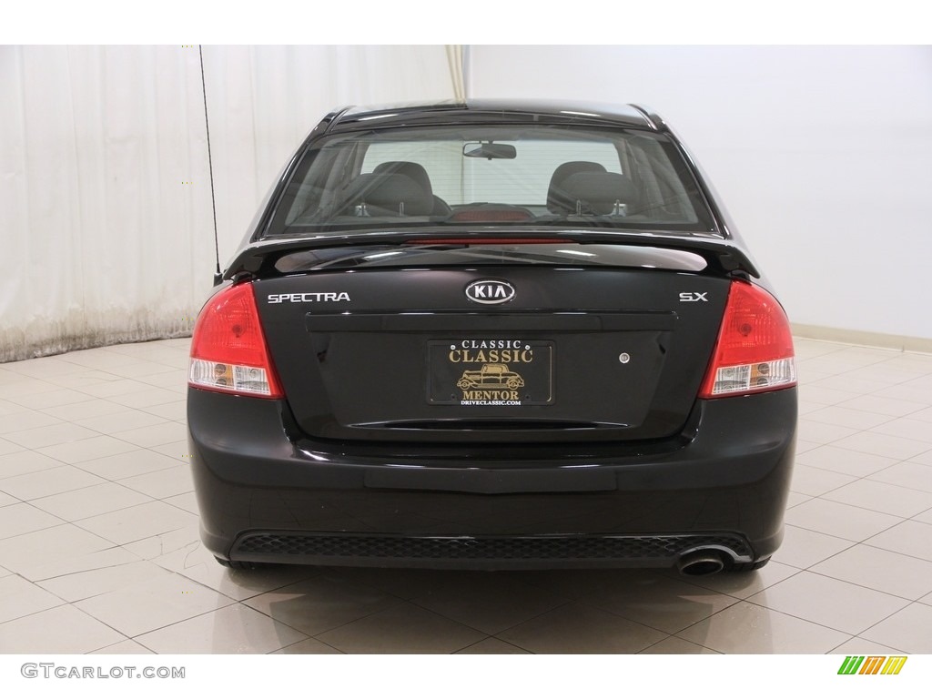 2008 Spectra LX Sedan - Black / Black photo #13