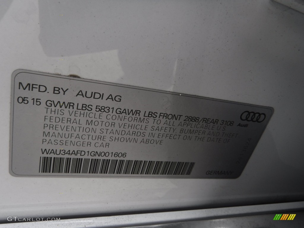 2016 A8 L 3.0T quattro - Ibis White / Velvet Beige photo #49