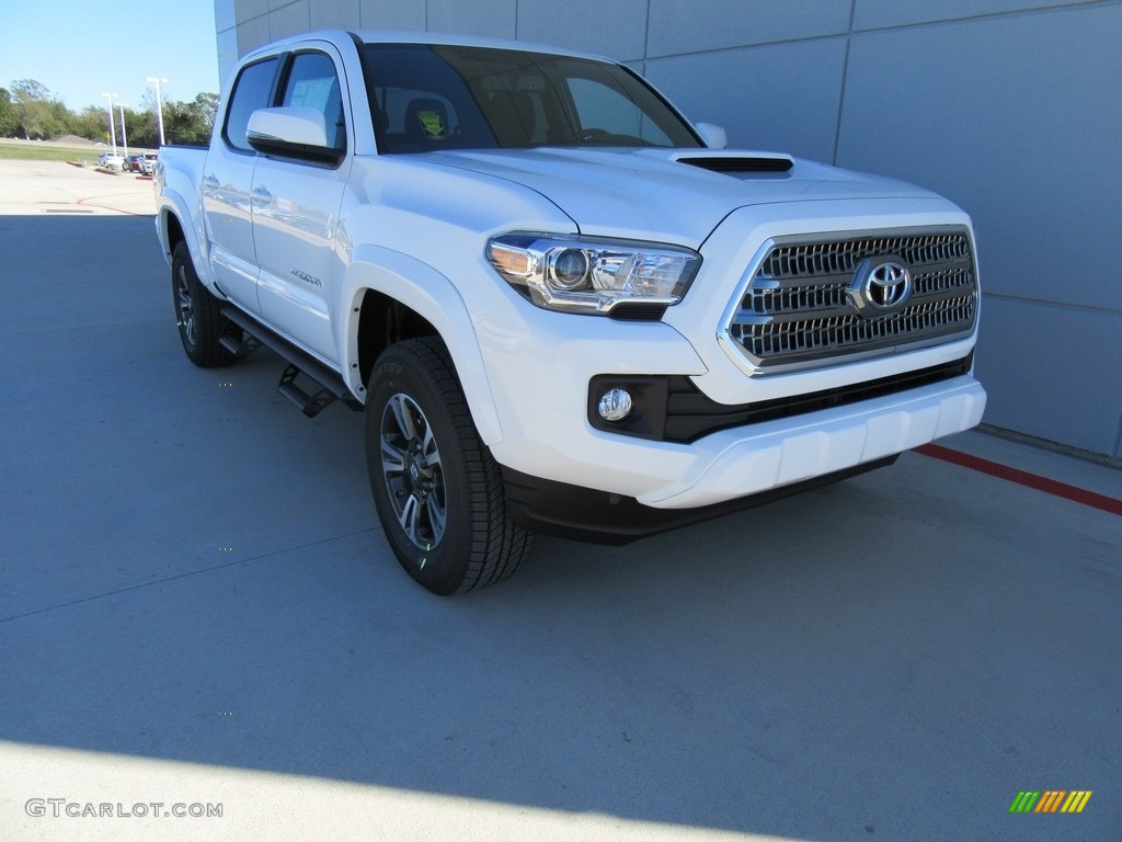 2017 Tacoma TRD Sport Double Cab - Super White / TRD Graphite photo #1