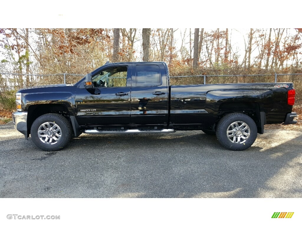 Black 2017 Chevrolet Silverado 3500HD LT Double Cab 4x4 Exterior Photo #117493052