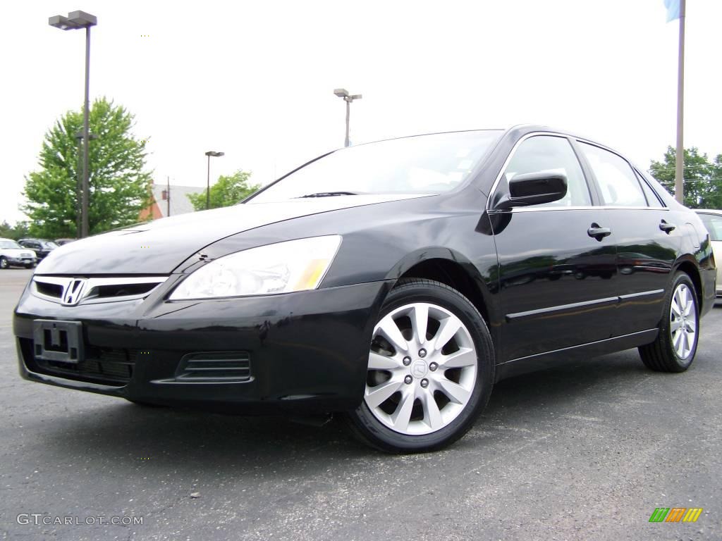 2006 Accord EX-L V6 Sedan - Nighthawk Black Pearl / Ivory photo #5