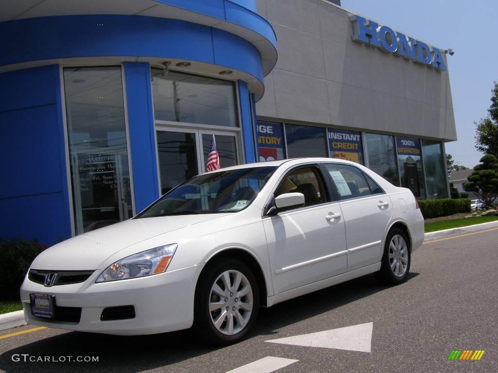 2006 Accord EX-L V6 Sedan - Taffeta White / Ivory photo #1
