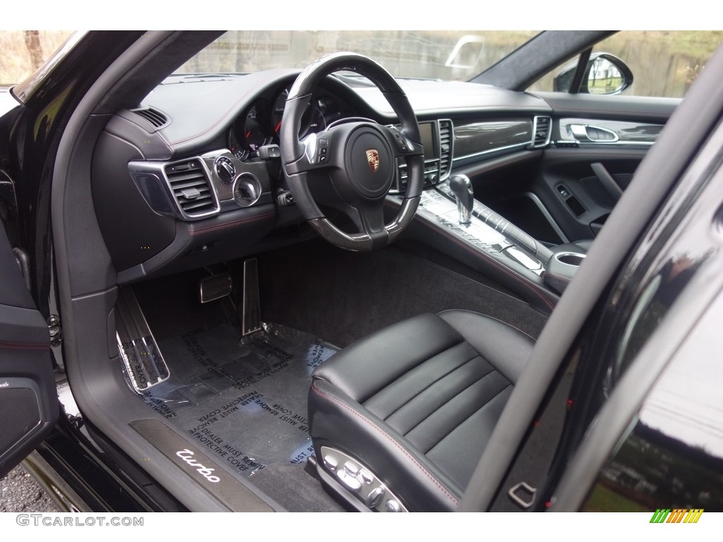 Black Interior 2015 Porsche Panamera Turbo Photo #117500728