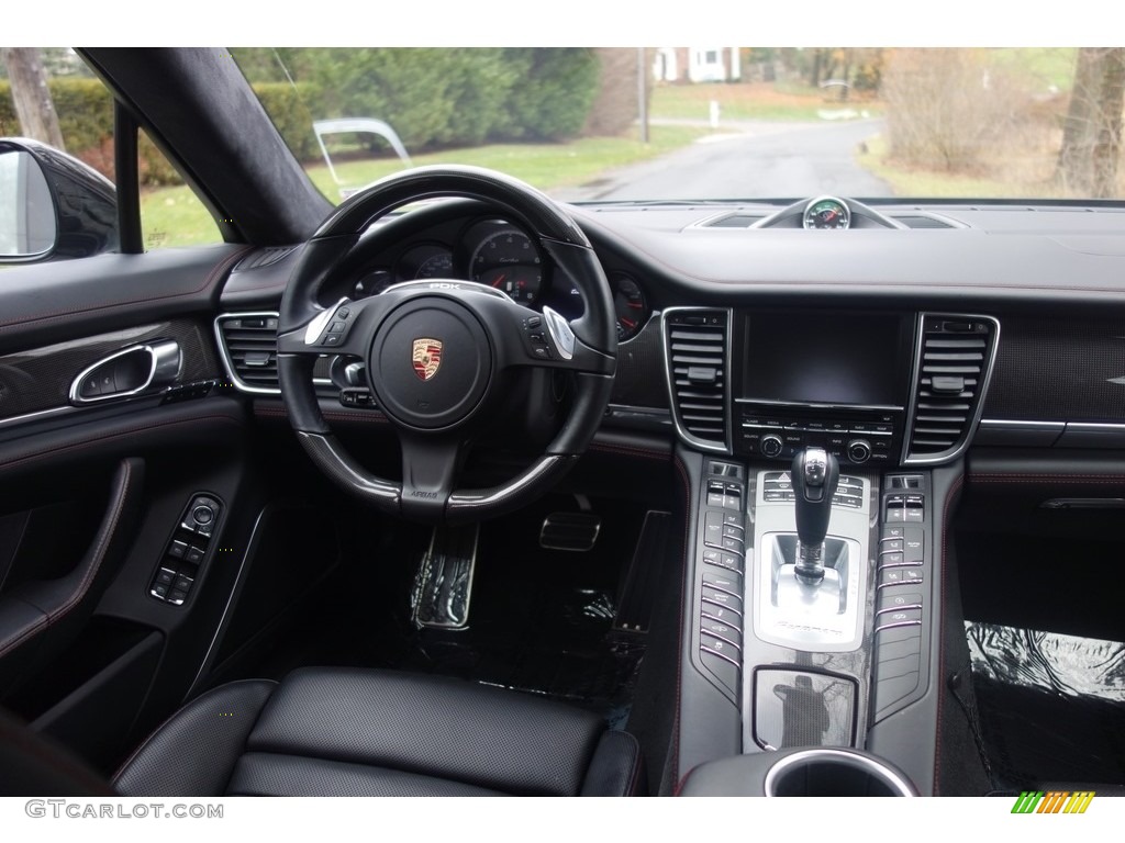 2015 Porsche Panamera Turbo Black Dashboard Photo #117500795