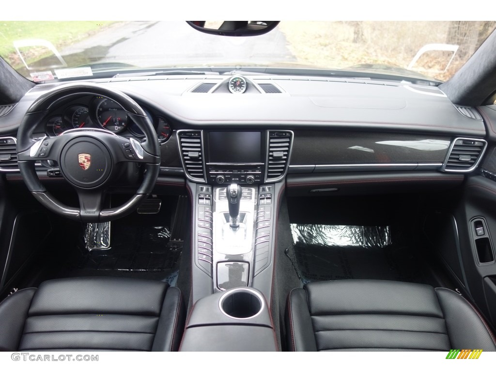 2015 Porsche Panamera Turbo Black Dashboard Photo #117500809