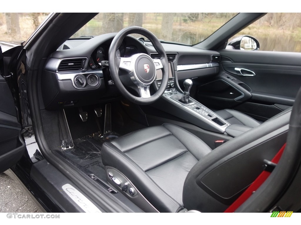 Black Interior 2014 Porsche 911 Carrera S Cabriolet Photo #117501181