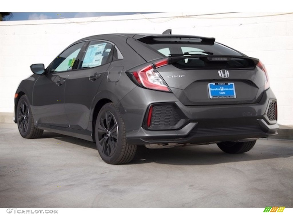 2017 Civic EX-L Navi Hatchback - Polished Metal Metallic / Black photo #2