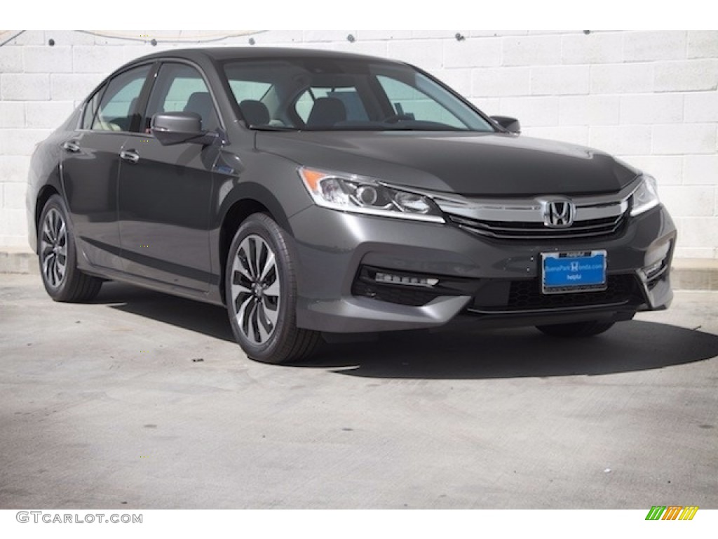 2017 Accord Hybrid Sedan - Modern Steel Metallic / Ivory photo #1