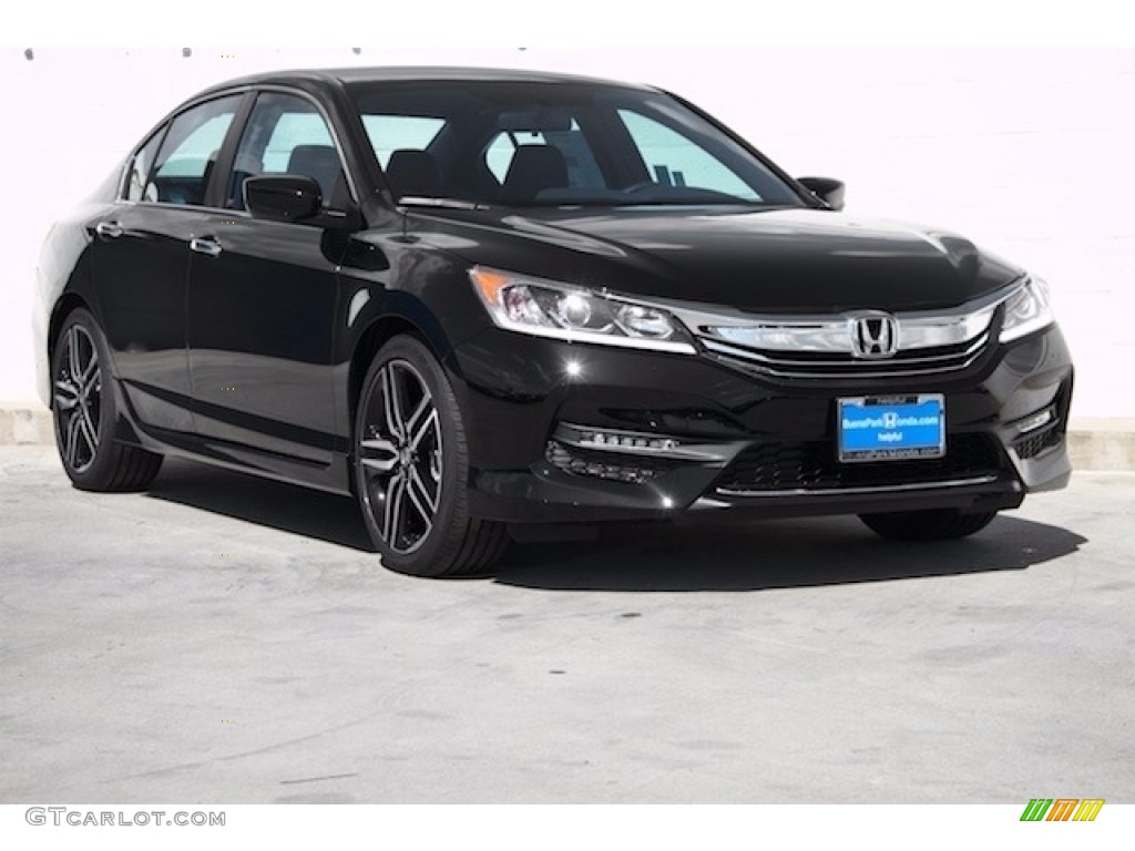 2017 Accord Sport Special Edition Sedan - Crystal Black Pearl / Black photo #1