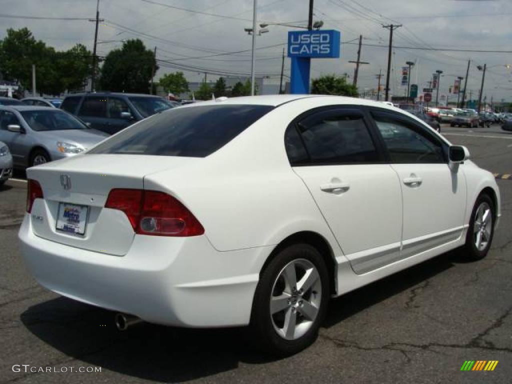 2007 Civic EX Sedan - Taffeta White / Ivory photo #4