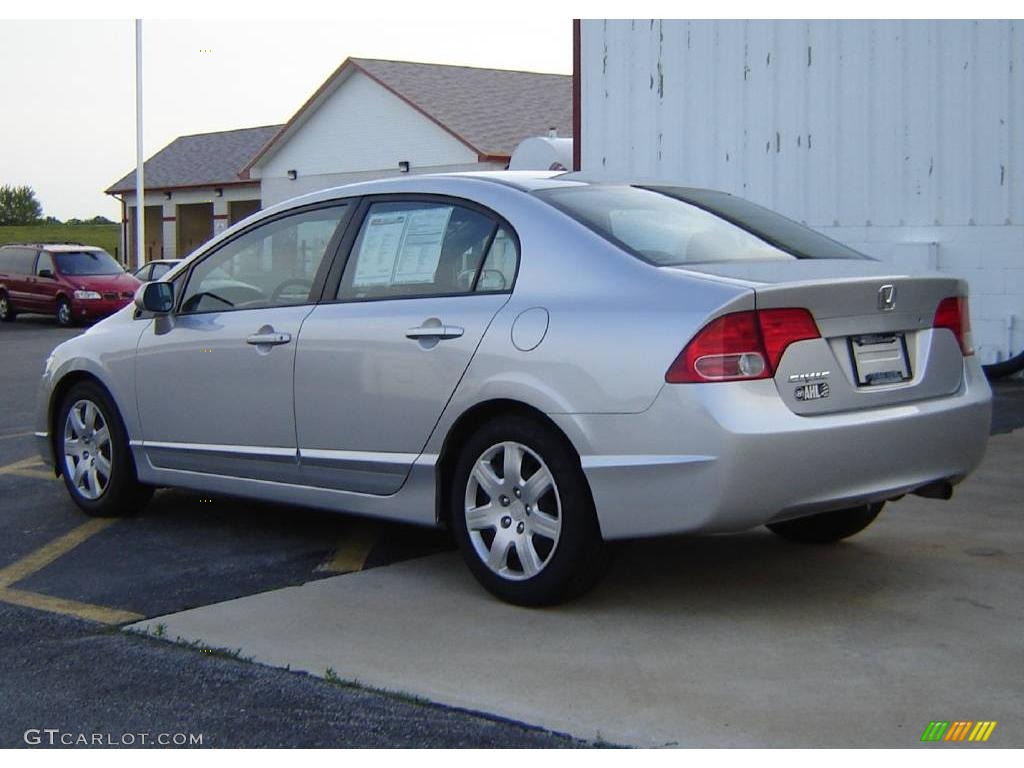 2007 Civic LX Sedan - Alabaster Silver Metallic / Gray photo #3