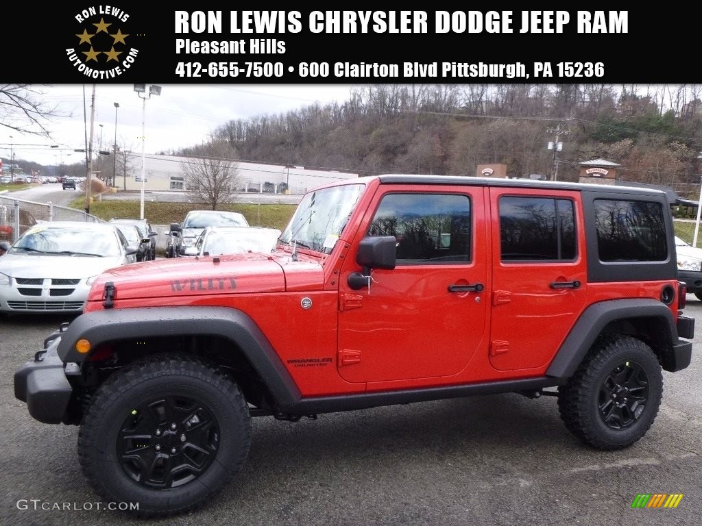 2017 Firecracker Red Jeep Wrangler Unlimited Sport 4x4 117509621 Photo