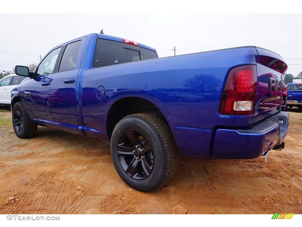 2017 1500 Sport Quad Cab - Blue Streak Pearl / Black photo #2