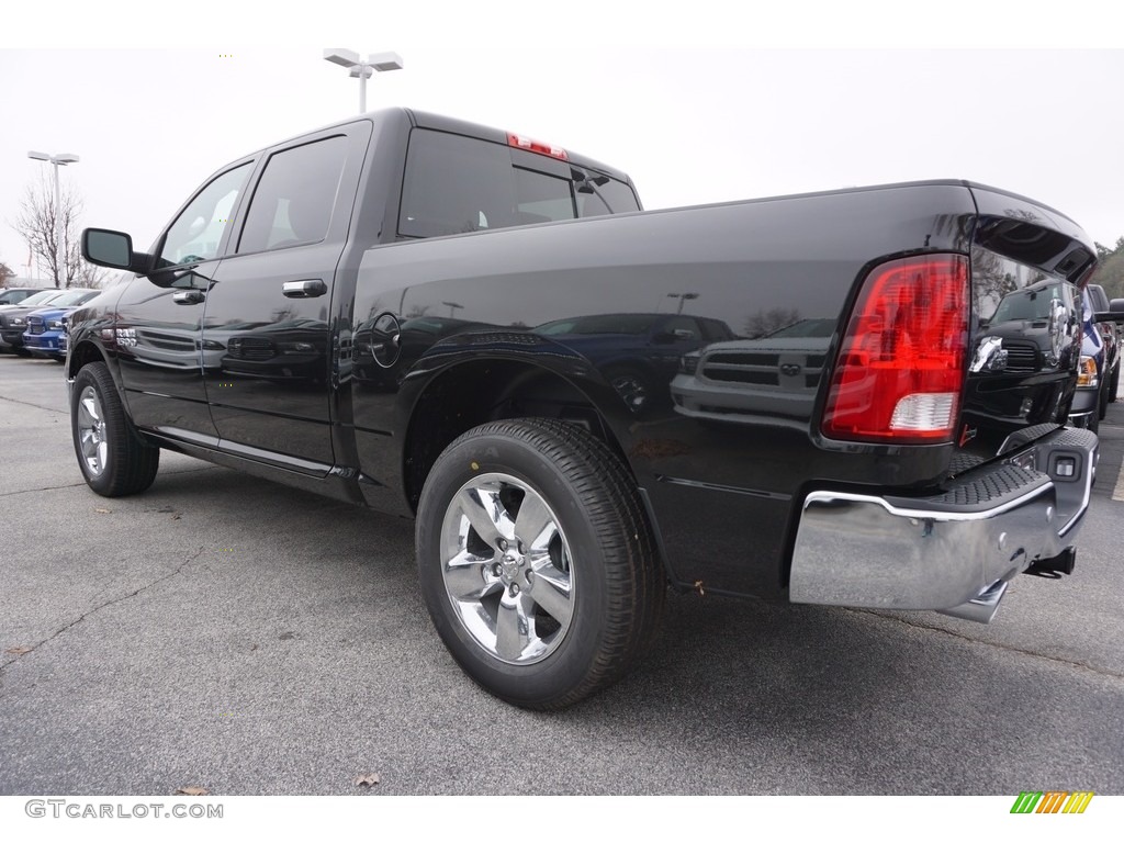 2017 1500 Big Horn Crew Cab - Brilliant Black Crystal Pearl / Black/Diesel Gray photo #2