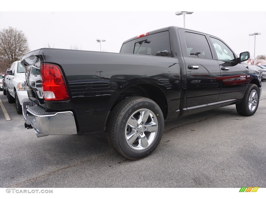 2017 1500 Big Horn Crew Cab - Brilliant Black Crystal Pearl / Black/Diesel Gray photo #3