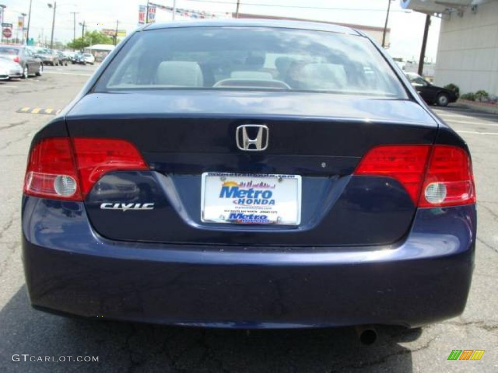 2007 Civic LX Sedan - Royal Blue Pearl / Gray photo #5