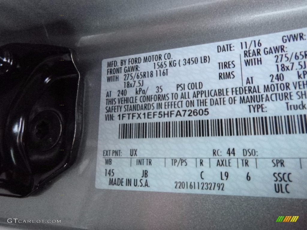 2017 F150 XLT SuperCab 4x4 - Ingot Silver / Black photo #12