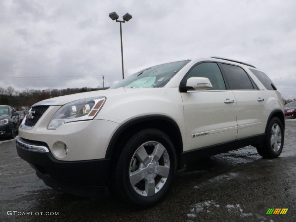 2008 Acadia SLT AWD - White Diamond Tricoat / Brick photo #2