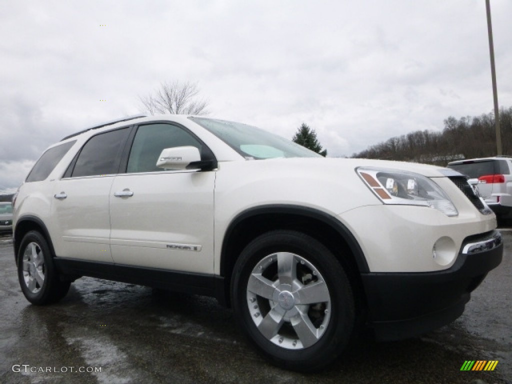 2008 Acadia SLT AWD - White Diamond Tricoat / Brick photo #9