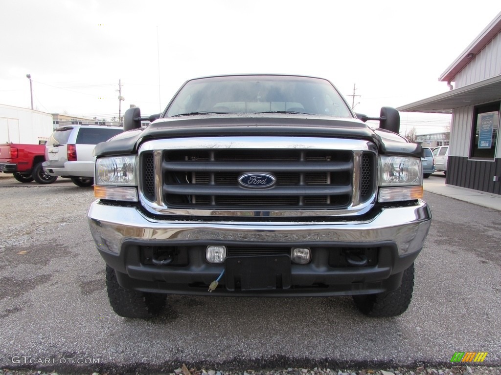 2004 F250 Super Duty Lariat Crew Cab 4x4 - Estate Green Metallic / Medium Parchment photo #4