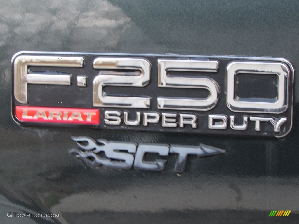 2004 F250 Super Duty Lariat Crew Cab 4x4 - Estate Green Metallic / Medium Parchment photo #12