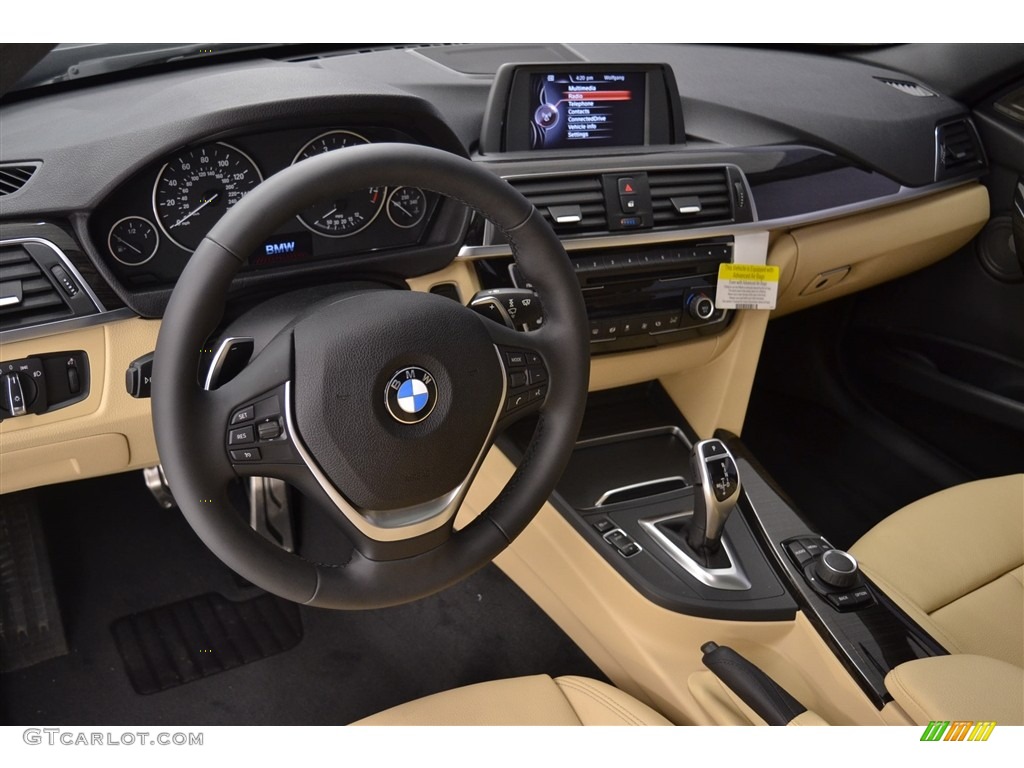 Venetian Beige/Black Interior 2017 BMW 3 Series 340i Sedan Photo #117519004
