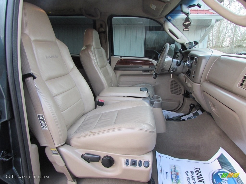 2004 F250 Super Duty Lariat Crew Cab 4x4 - Estate Green Metallic / Medium Parchment photo #21