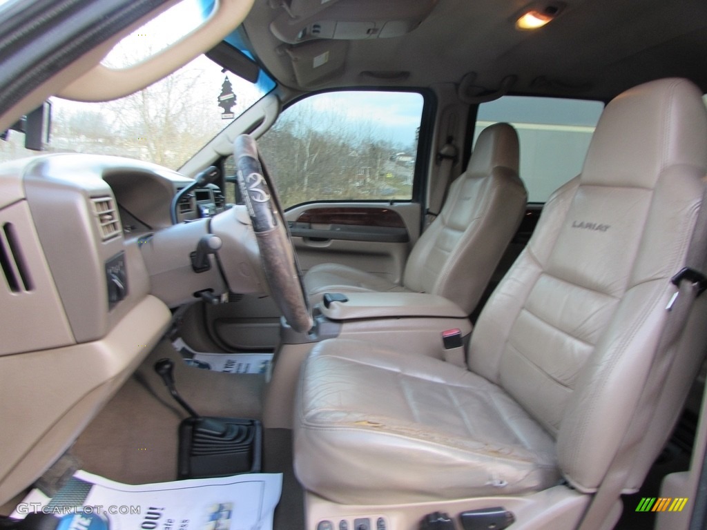 2004 F250 Super Duty Lariat Crew Cab 4x4 - Estate Green Metallic / Medium Parchment photo #25