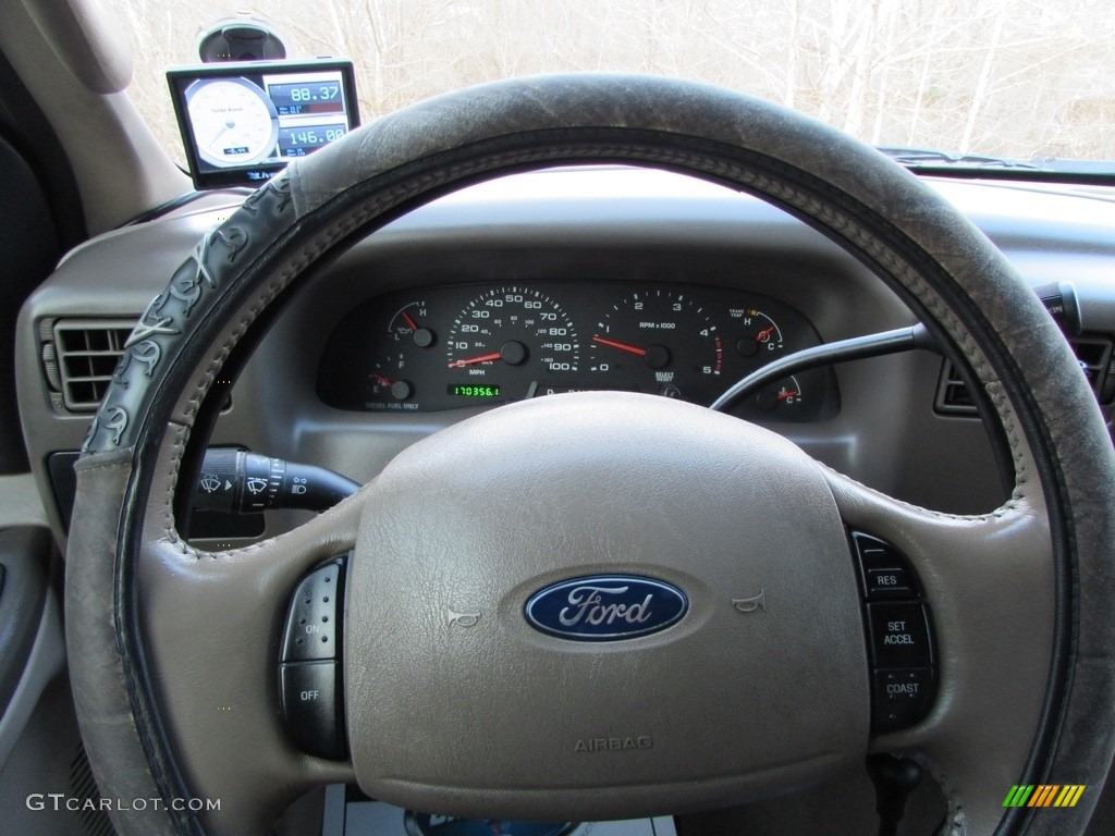 2004 F250 Super Duty Lariat Crew Cab 4x4 - Estate Green Metallic / Medium Parchment photo #29