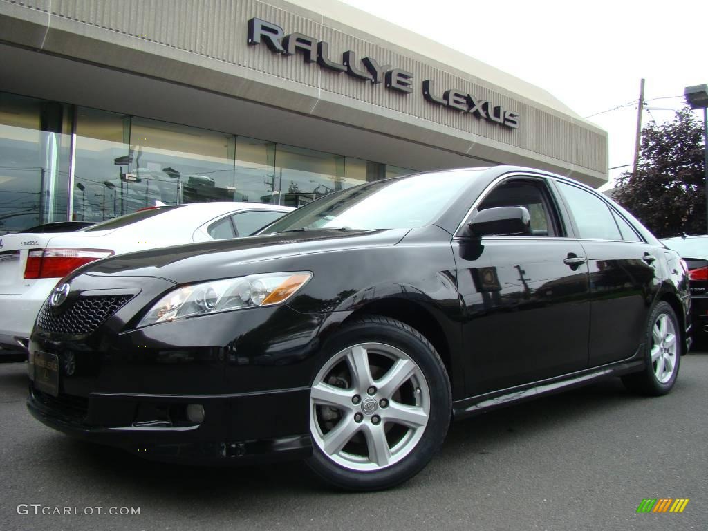 2007 Camry SE V6 - Black / Dark Charcoal photo #1