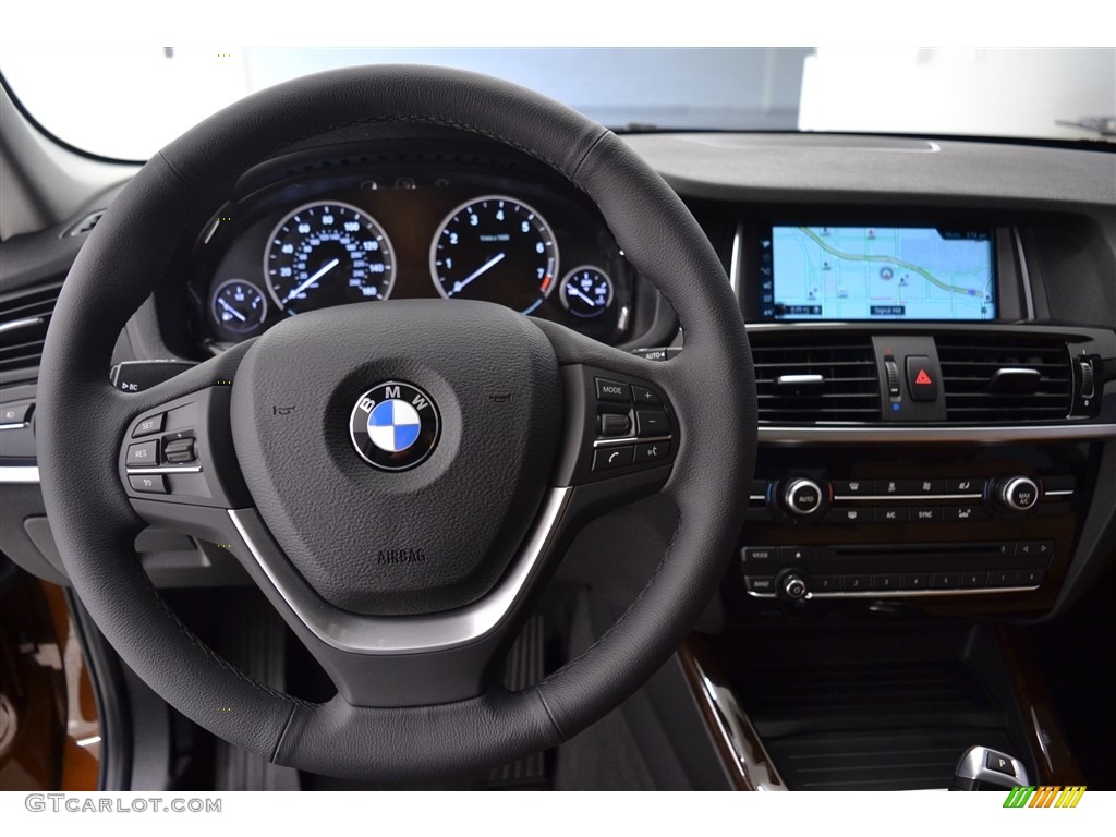 2017 BMW X3 sDrive28i Saddle Brown Dashboard Photo #117521152
