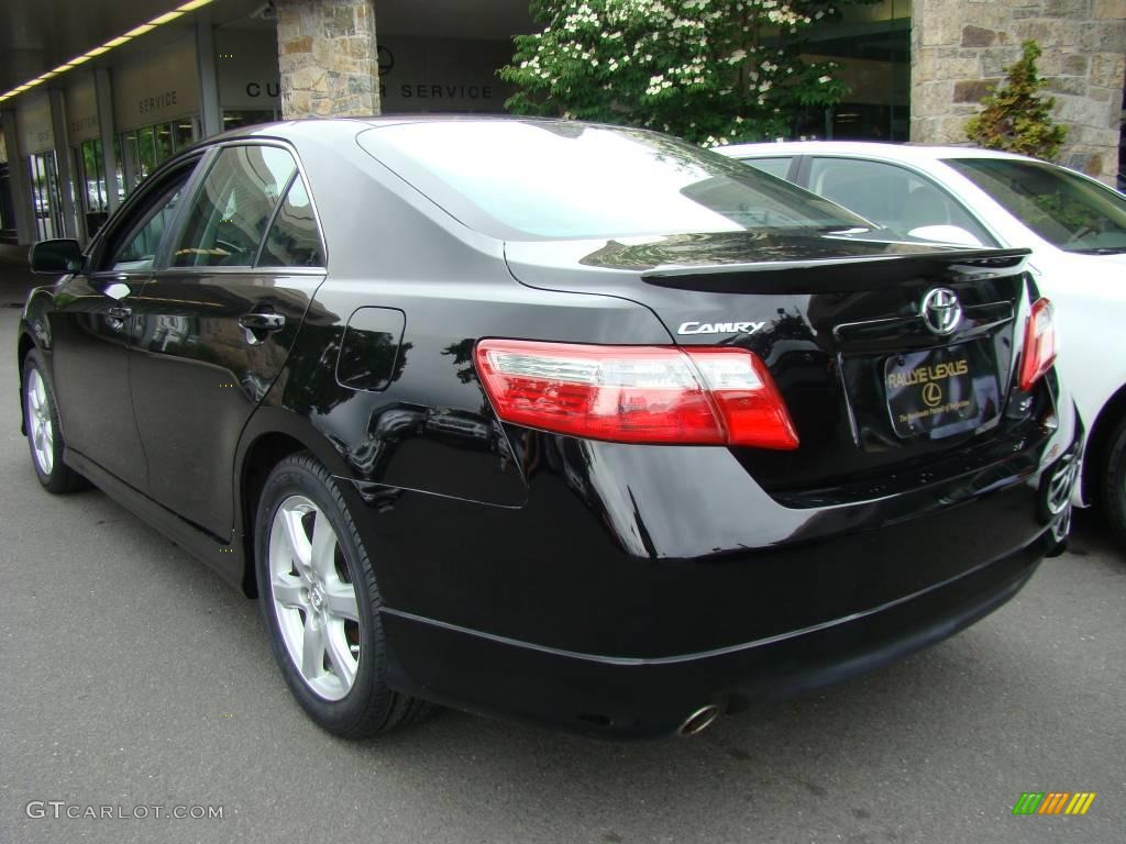 2007 Camry SE V6 - Black / Dark Charcoal photo #4