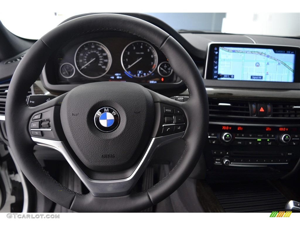 2017 BMW X5 sDrive35i Black Steering Wheel Photo #117521452