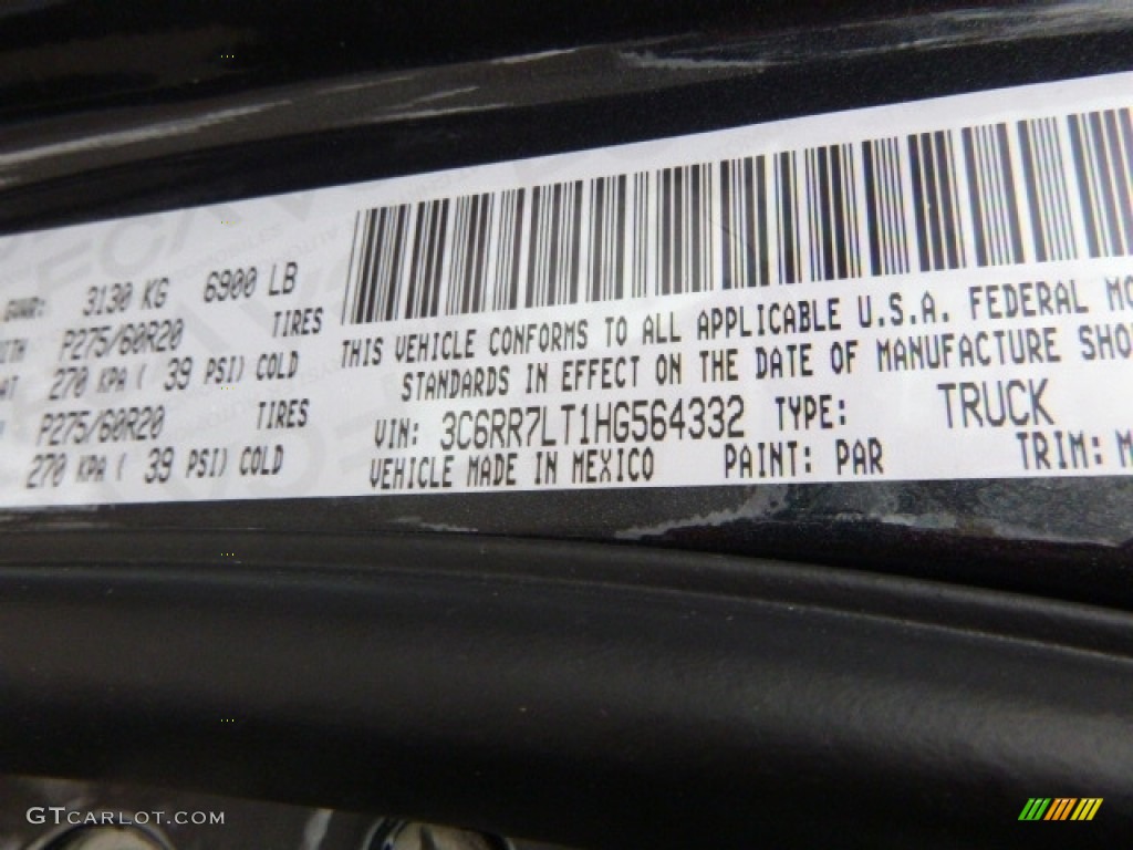 2017 1500 Big Horn Crew Cab 4x4 - Maximum Steel Metallic / Black/Diesel Gray photo #14