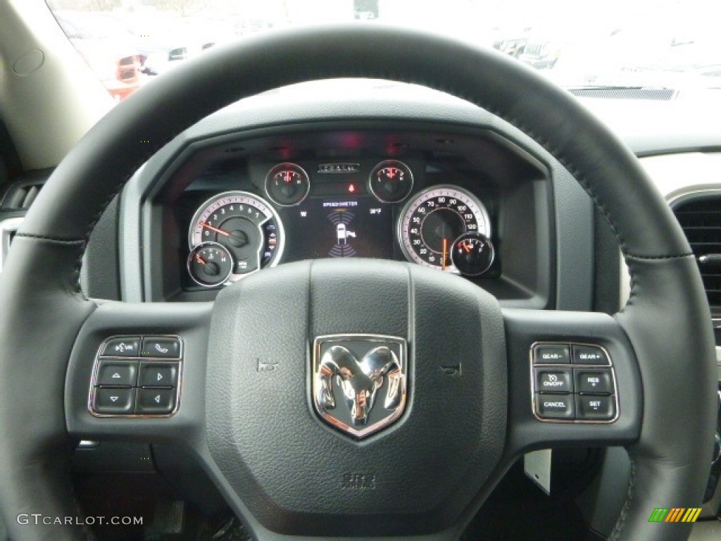 2017 1500 Big Horn Crew Cab 4x4 - Maximum Steel Metallic / Black/Diesel Gray photo #18