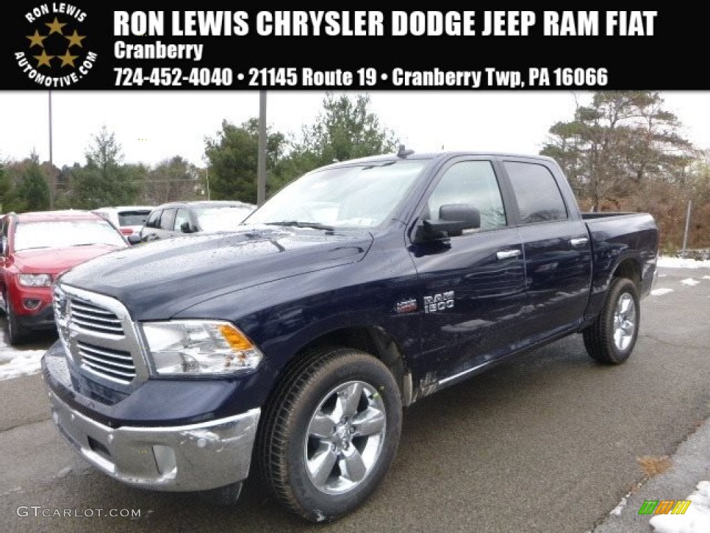 2017 1500 Big Horn Crew Cab 4x4 - True Blue Pearl / Black/Diesel Gray photo #1