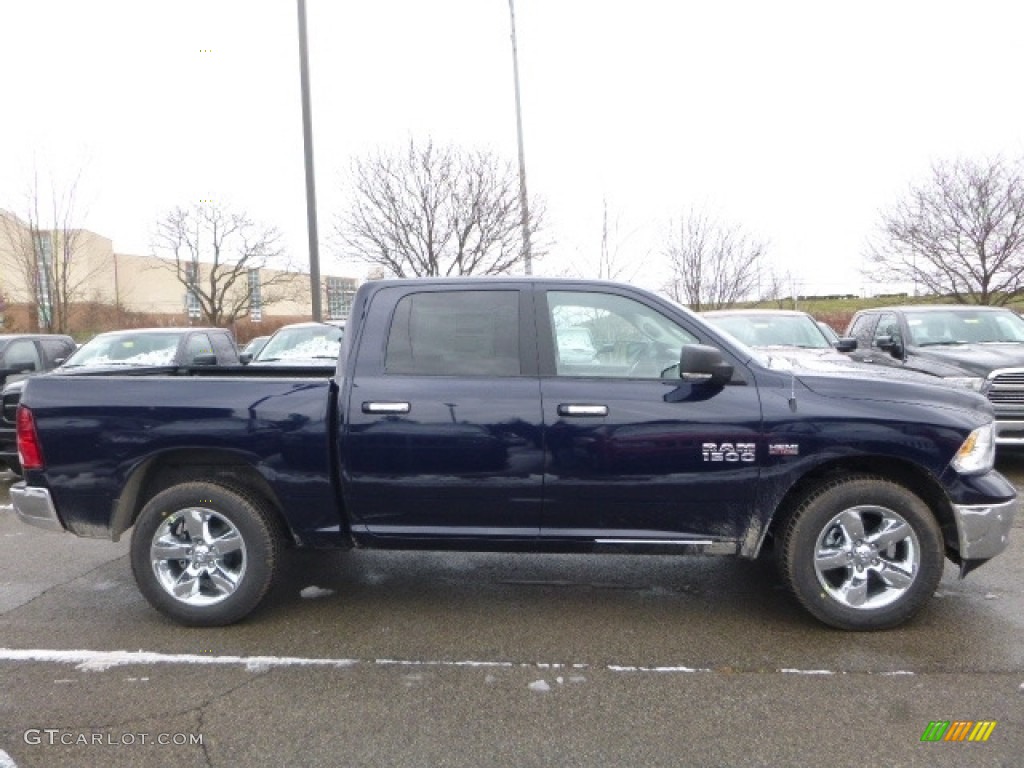 2017 1500 Big Horn Crew Cab 4x4 - True Blue Pearl / Black/Diesel Gray photo #9