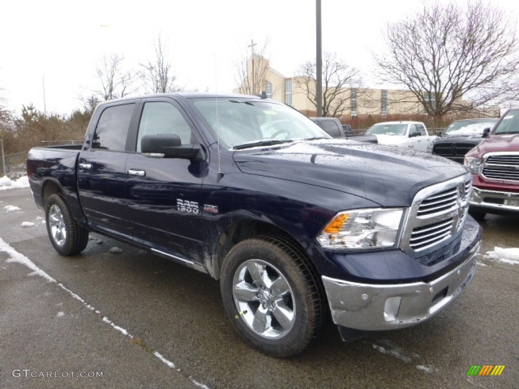 2017 1500 Big Horn Crew Cab 4x4 - True Blue Pearl / Black/Diesel Gray photo #12