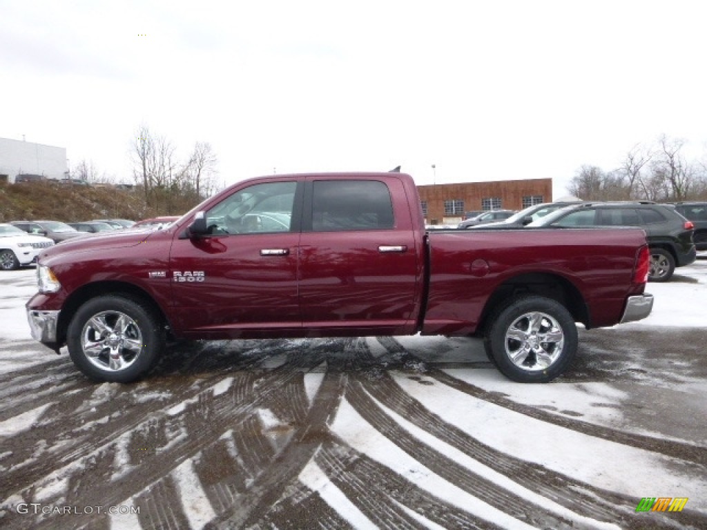 Delmonico Red Pearl 2017 Ram 1500 Big Horn Crew Cab 4x4 Exterior Photo #117528430