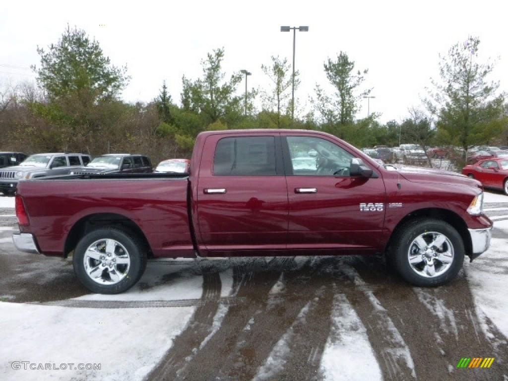 2017 1500 Big Horn Crew Cab 4x4 - Delmonico Red Pearl / Black/Diesel Gray photo #6